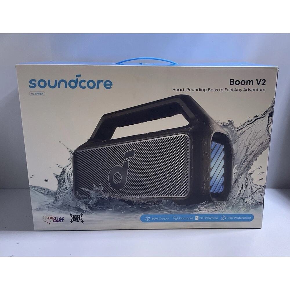 New Anker Soundcore Boom V2 Portable Bluetooth Speaker A3138